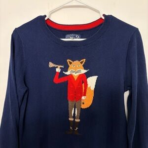 Joules Navy Sweater with Fox Design